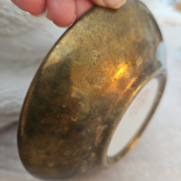 Gilt brass Antique China export marked brass porcelain Qing SALE- stamped - Picture 5 of 14